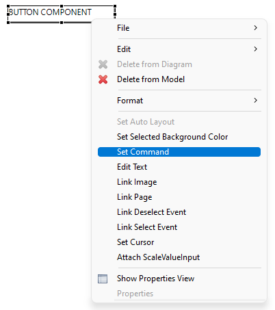 Context menu to assign a Runtime Command.